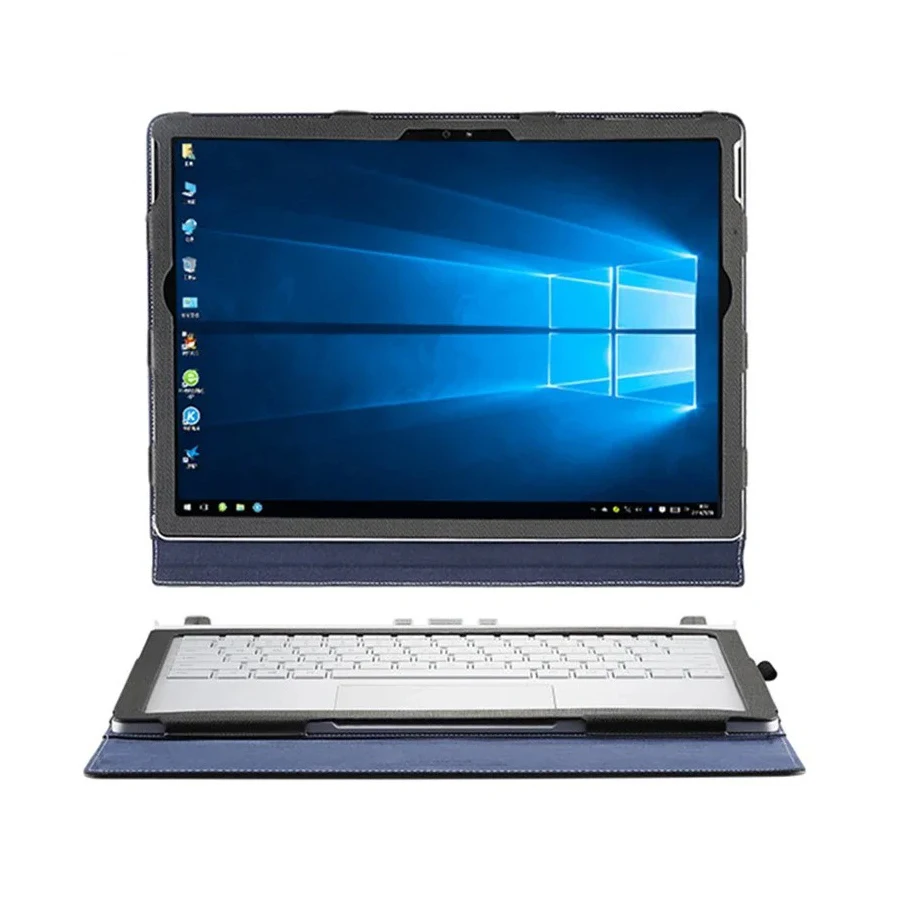 Business Leather File Folder with Calculator and Pen Holder Genuine Leather File Folder for Office Use