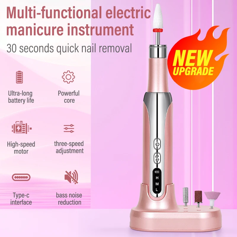 High Quality Multifunctional Nail Polisher for Personal Commercial Use Professional Manicure Set with USB & Battery Power Supply