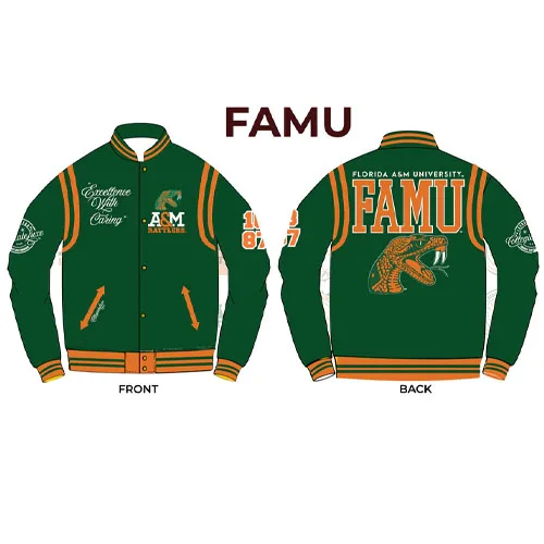 Florida A&M University FAMU Mock-Up Varsity Jacket