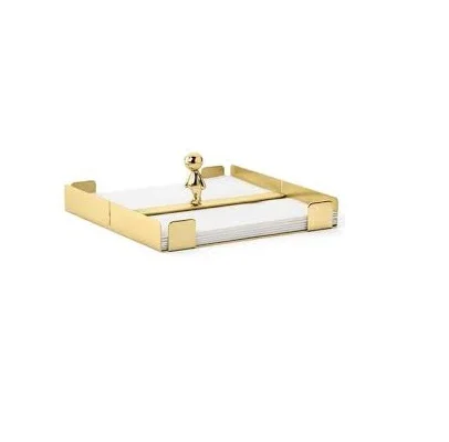 Modern design brass tissue box stand and high quality brass golden color brass tissue paper hall and living room tissue box