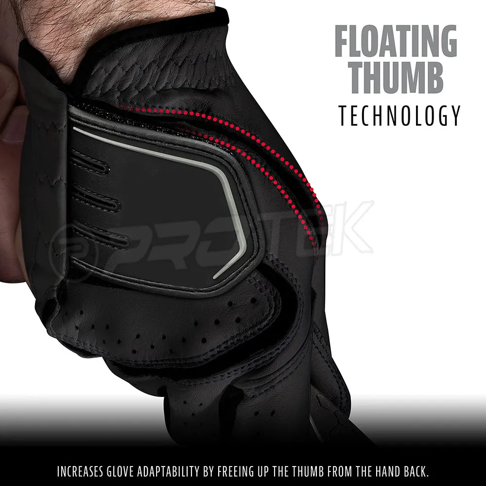 Top Selling Black Color leather golf gloves new fashion non-slip left-right handed grip wear flexible Golf Gloves