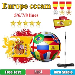 Free Test Stable cccam europe 8 lines Poland Portugal Servidor Spain Germany Cccam Vip Server 7 6 5 3 Line Satellite TV Receiver
