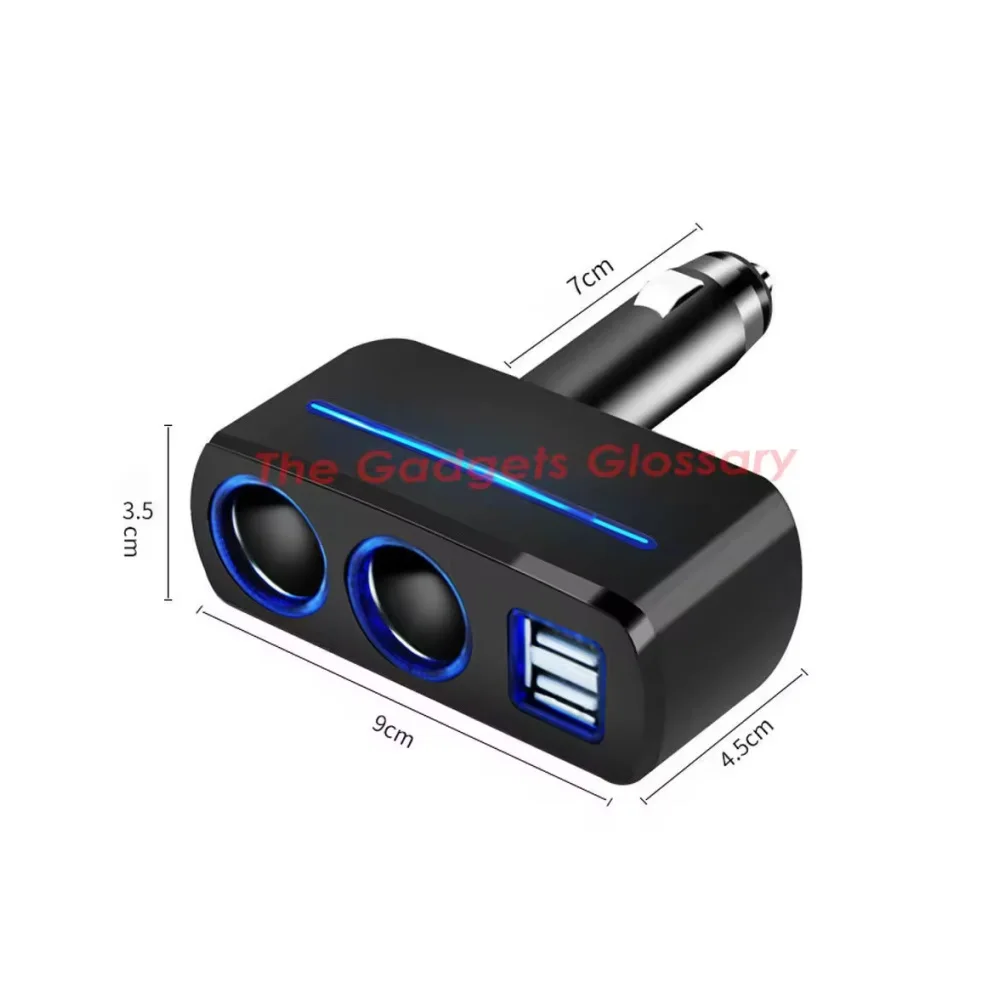 Hot Selling 12V USB Socket Tesla New Style 3-Port Charging Car Socket Bluetooth Connection Reasonable Price 1637 USB Chargers