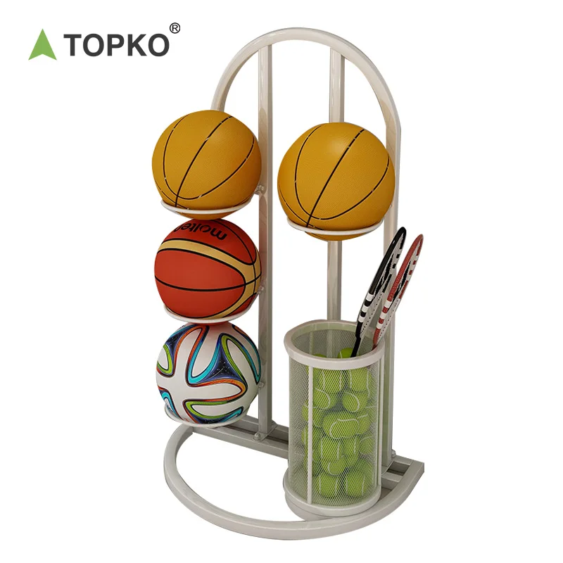 TOPKO Sports Equipment Football Volleyball Basketball Ball Storage Display Rack Holder Outdoor Sports Ball Display Stand