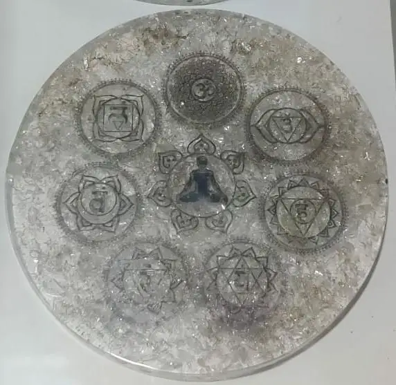 Best Quality Selenite Crystal Orgonite Orgone Coaster With Engrave Wholesale Selenite Coasters From AAMEENA AGATE