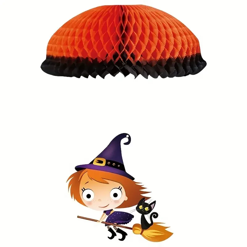 Parachute Toy Halloween Decoration Witch Party Prop for Ghost Festival Mall Haunted House Home Decor