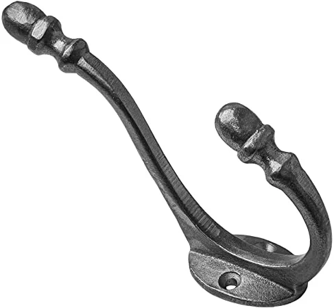 Modern Design Style 100% Cast Iron Material Door and Window Use Black Brass Wall Hook Stylish Design Coat Hook from India