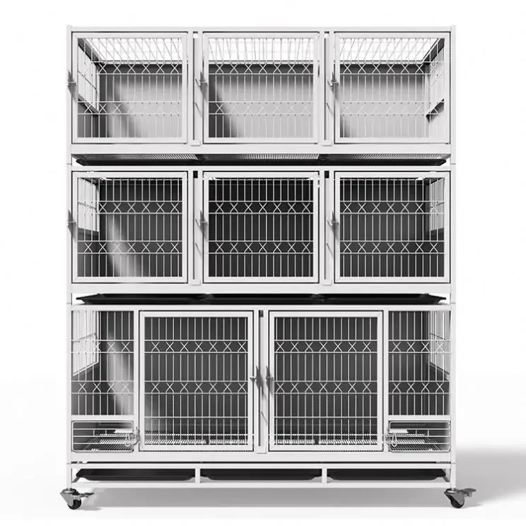 Novelty Designed Major Toughened Glass Cage For Dog Cat Small Pet Ecofriendly High Quality Indestructible Square Tube Pet Cage