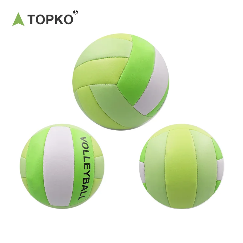 TOPKO Outdoor Indoor High Quality Pvc+Rubber Volleyball Size 5 Beach Match Volleyball Ball Adult Colorful Practice Volleyball