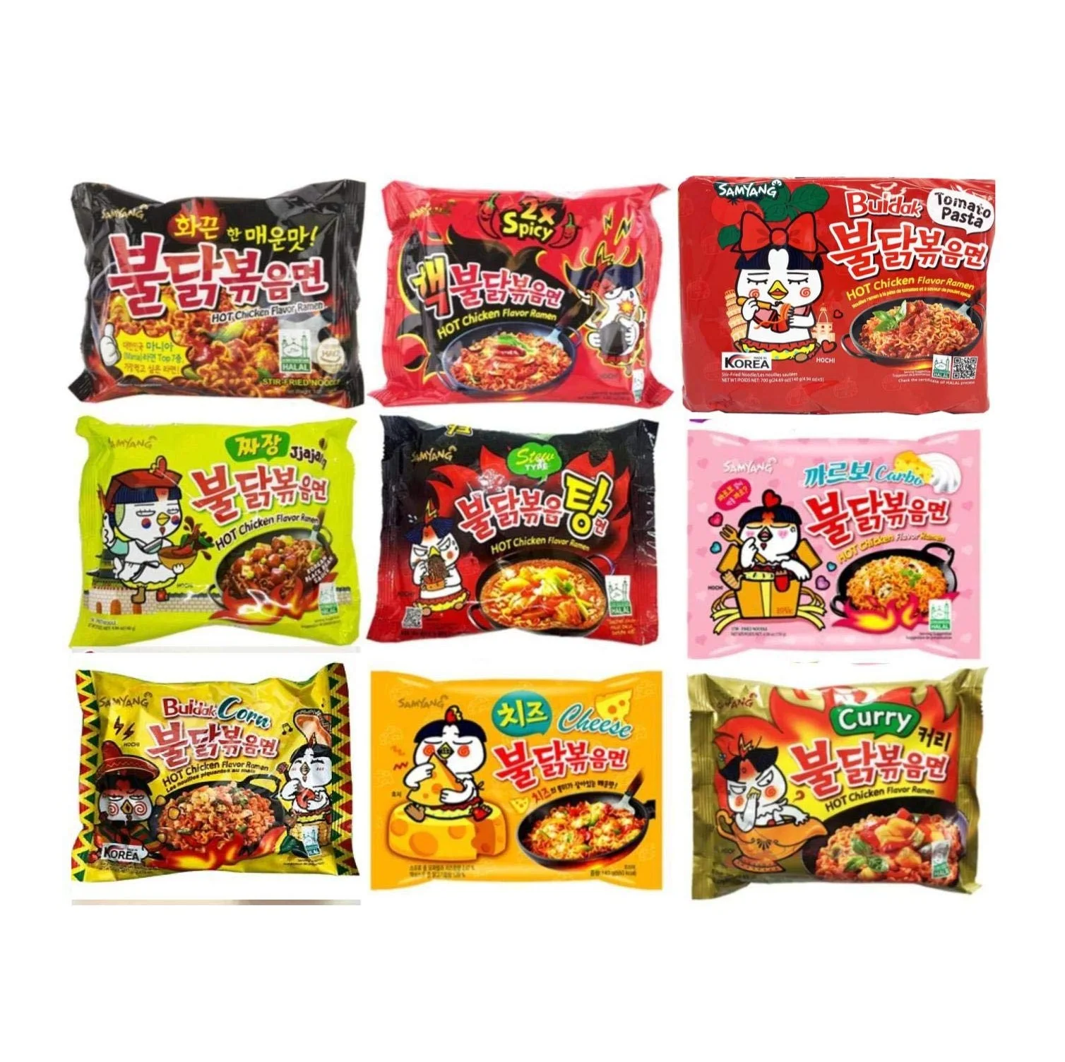 Ramen Hot Spicy Chicken Buldak Ramen Noodles Quick Hot Food Instant Noodles