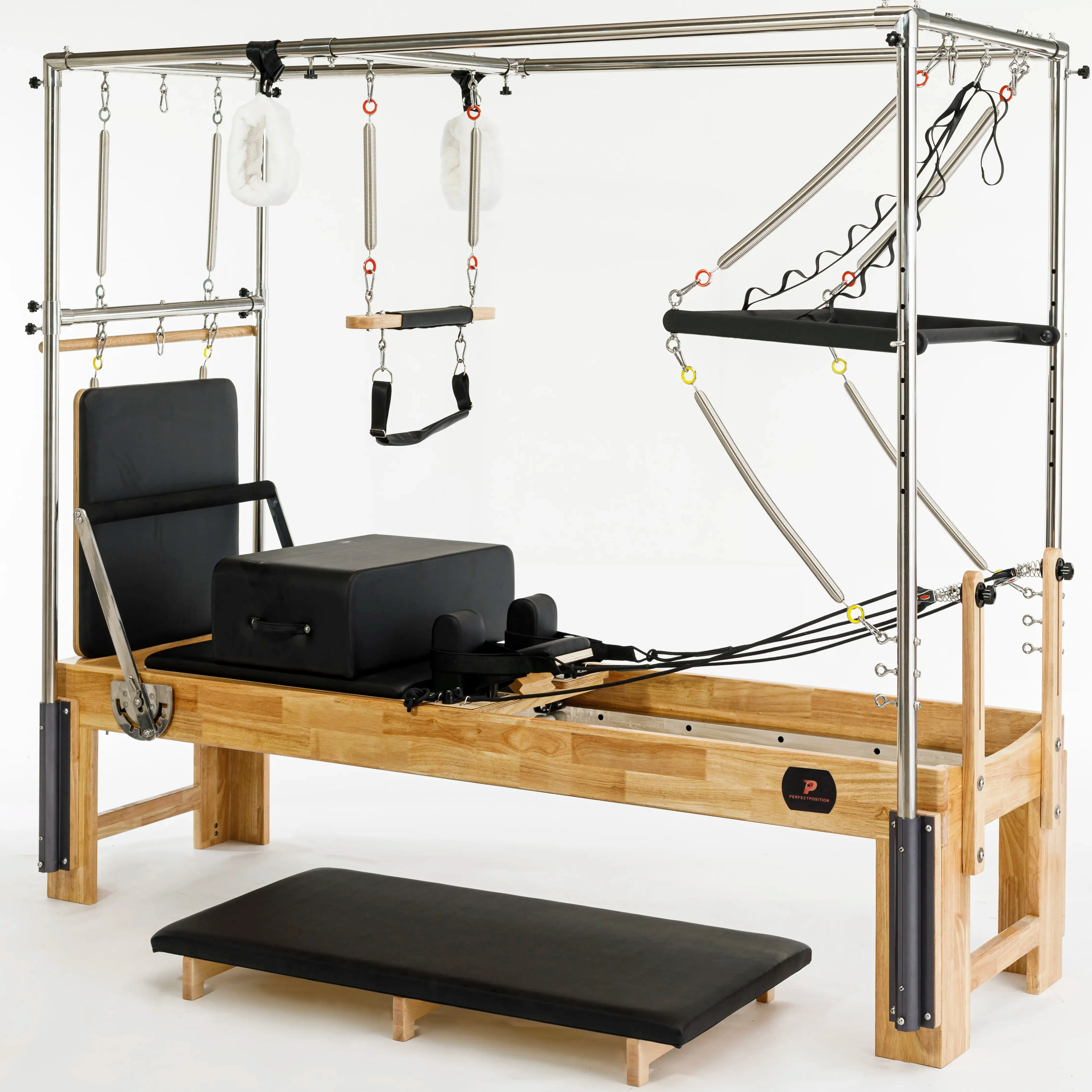 wood reformer maple  bed fitness equipment reformers pilates cadillac with tower  for home and studio