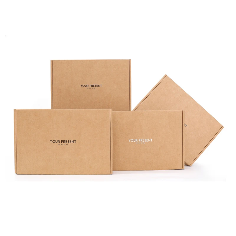 Custom Logo Printed Paper Packaging Box Corrugated Cardboard Die Cut Kraft Mailer Shipping Mailing Box