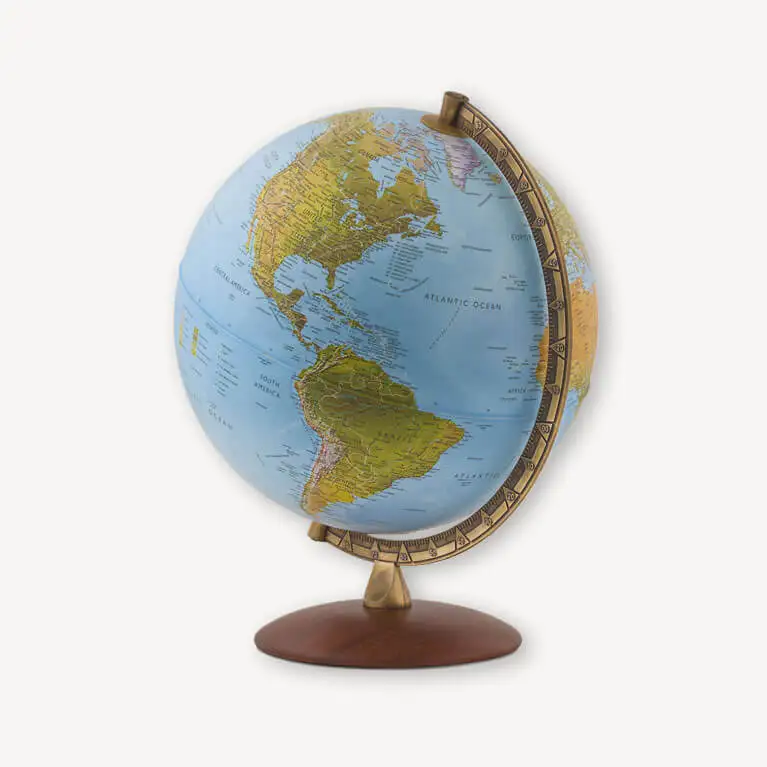Best Selling Transparent Globe with Metal Stand for Gift