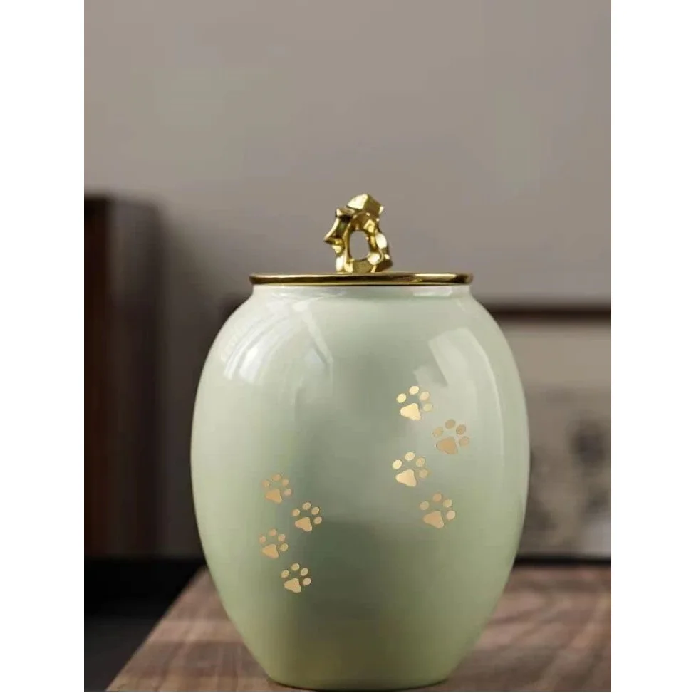 Metal Ashes Urns For Funeral Uses With Embossed Color for Preserving Memories Royal with Golden Lid Indian Exporter Low Price