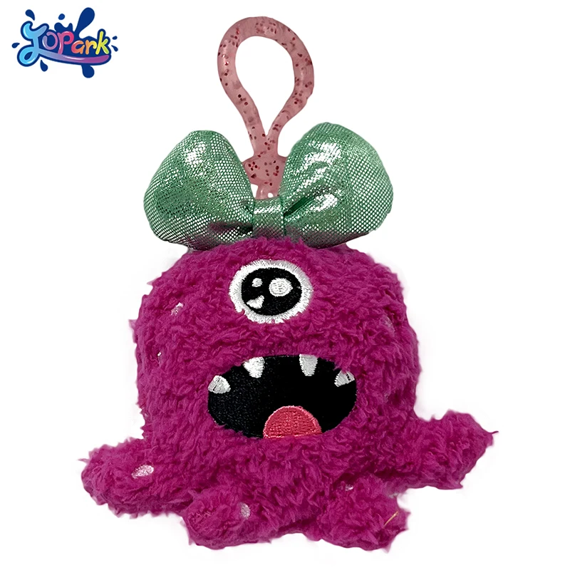 Customized High quality Christmas Plush Doll Mini Keychain Plushies OEM ODM Green Stuffed Key Chain Toy Monster Season Gift