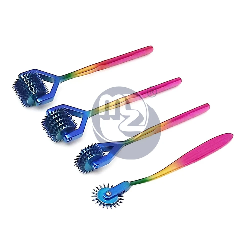 Custom Label Multi Color Neurological Wartenberg Pinwheel Diagnostic Surgical Instruments Made in Pakistan