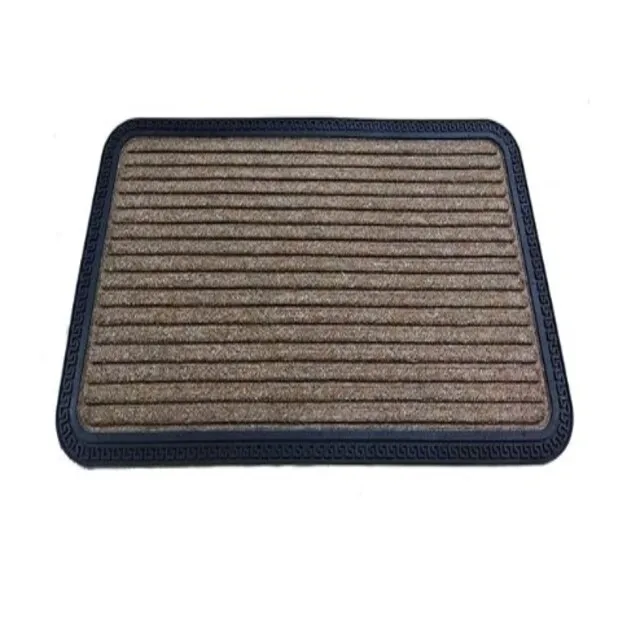 Colored Polypropylene Mat With Rubber Backing Machine-Made Plaid Pattern Entrance Door Mat For Outdoor Garden Office Or Home Use