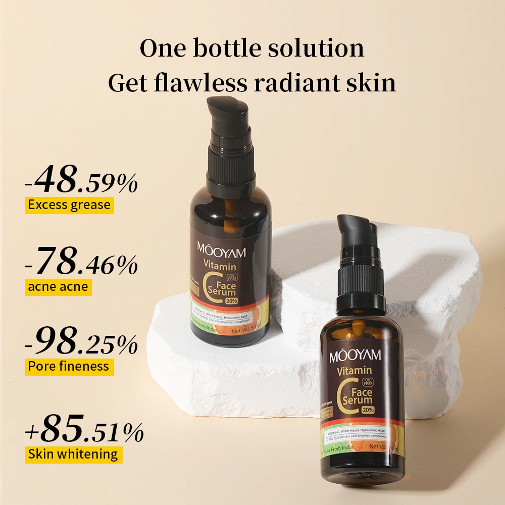 Private Label Naturals Organic Skin Care Hyaluronic Acid Anti Aging Acne Whitening Vitamin C Face Serum