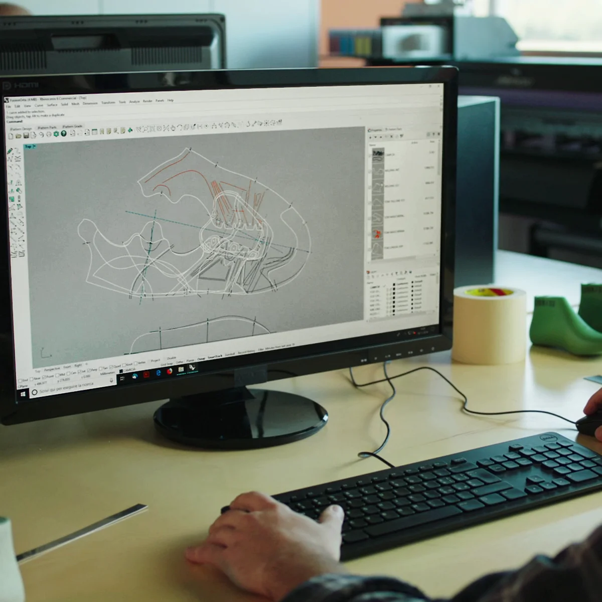 High end design software Jevero for shoes industry custom label made in Italy