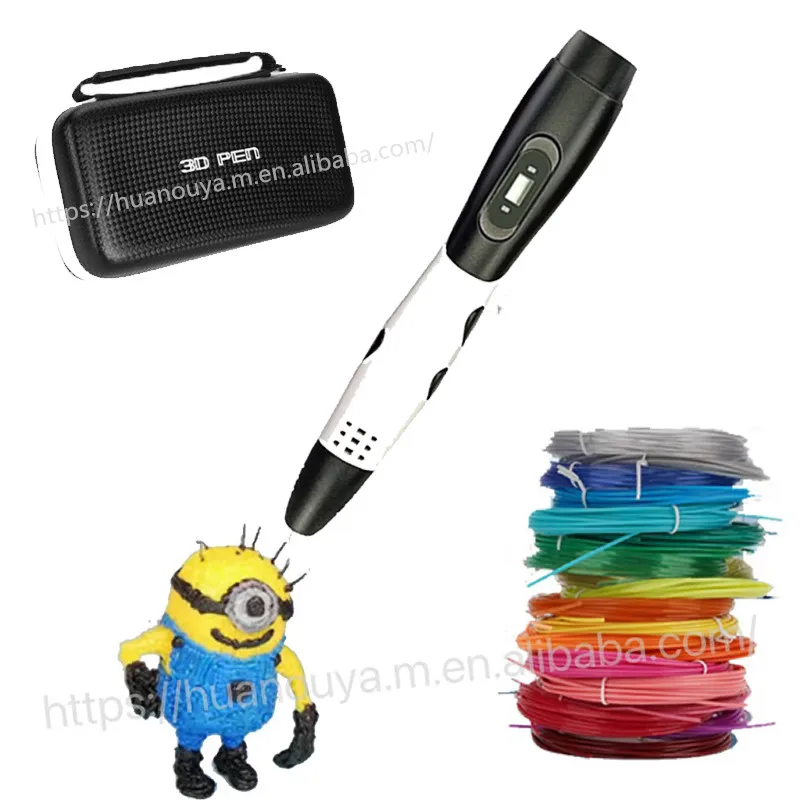 3D Pen for Children with LCD Screen 12 Color PLA and Power Adapter and Storage Bag 3D Printing Pen