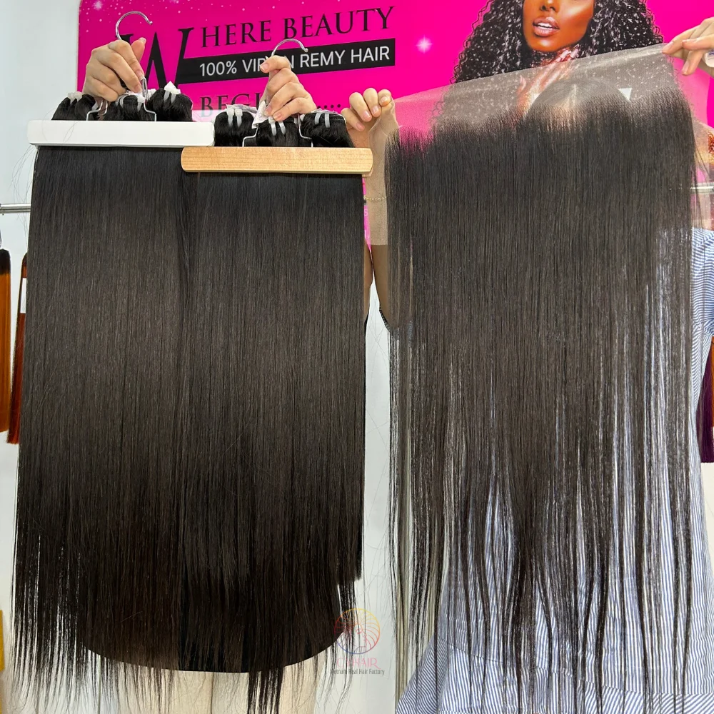 Hot Product Cuticle Aligned Bundles Virgin Hair Manufacturers Wholesale Vietnamese Bone Straight Hair Human Hair Bundles