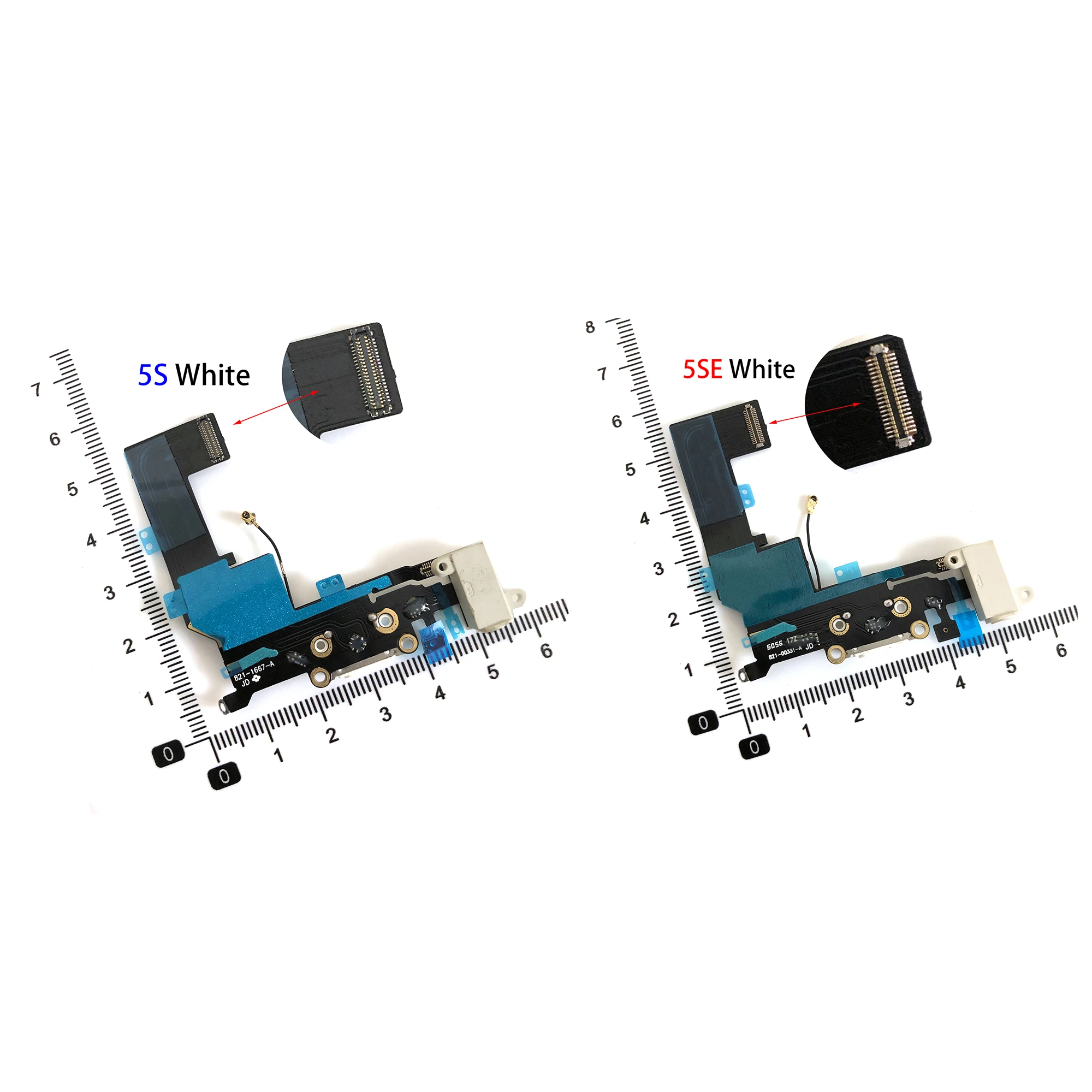 DEPALAI USB Charger Port For iPhone 4S 5 Flex Cable 5S 5c 5se Charging Dock Plug Connector With Mic Replacement Parts