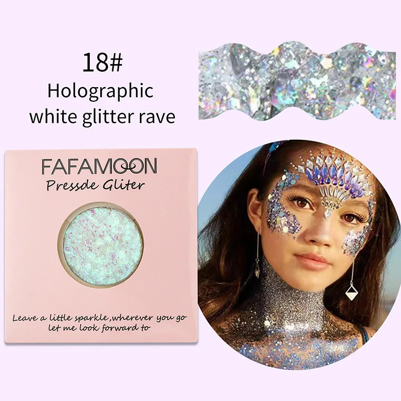 Wholesale Maquillage Gold Sparkle Chunky Pressed eyeshadow Glitter Eye Shadow Makeup Products