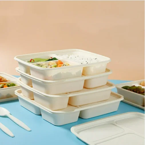 Wholesale Disposable Food Packaging Container Biodegradable Cornstarch Food Container and Plates