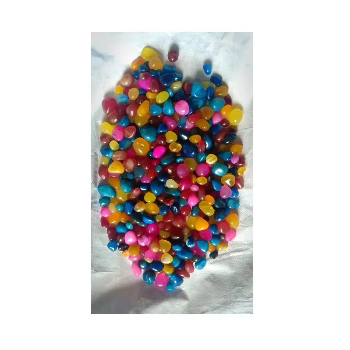 High Quality Tumbled Stone Agate Polished Pebbles Mix Onyx Round Pebbles Mix Color Onyx Stone for Home Decor