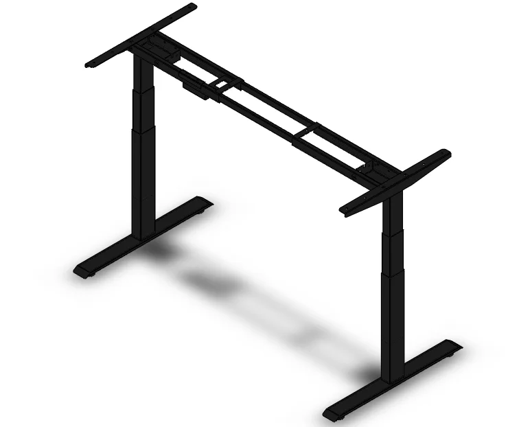 2022 Latest 3 Stage Economical Office furniture Automatic Electric Height Adjustable Standing desk Dual Motor Sit Stand Desk