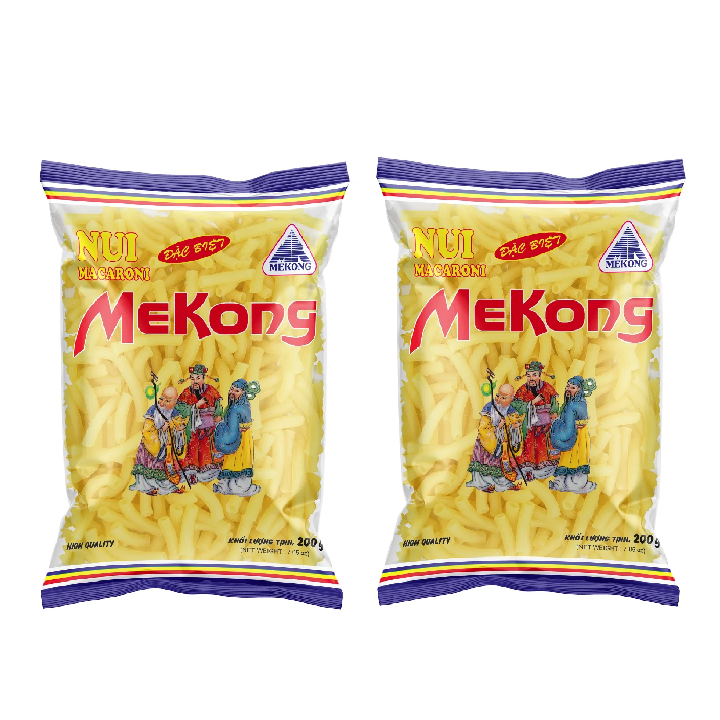 Sugar Free And Low Fat Grain Noodle Products HACCP Certification Bag Packaging Long Yellow Macaroni Rice Pasta