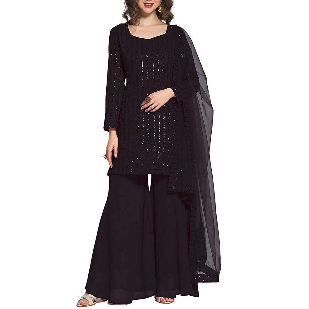 Wholesale Pakistani Women Dress out Wear Fancy Dresses Buy Wear Wedding fancy suits custom made sleeve embroidered black dyed