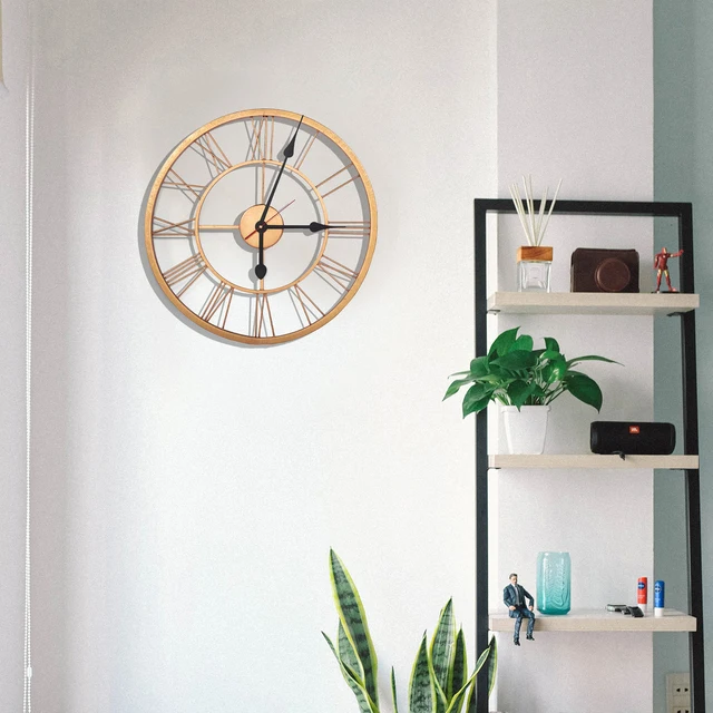 Custom Design Metal Iron Wall Clock Round Shape 30 Inch Rose Gold Plated Frame For Home Office Largest Manufacture Company