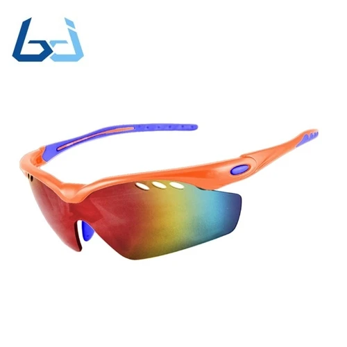 Borjye J105 Hot sale UV400 tinted lens semi rimless cycling sunglasses