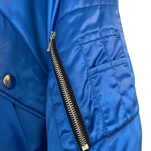 Ruched Shell Bomber Jacket