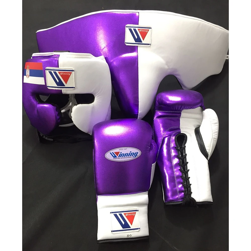 Wholesale Price Winning Boxing Sparring Set Boxing gloves Head Guard Groin Guard Top Quality Genuine Leather Custom MS-SP-2565