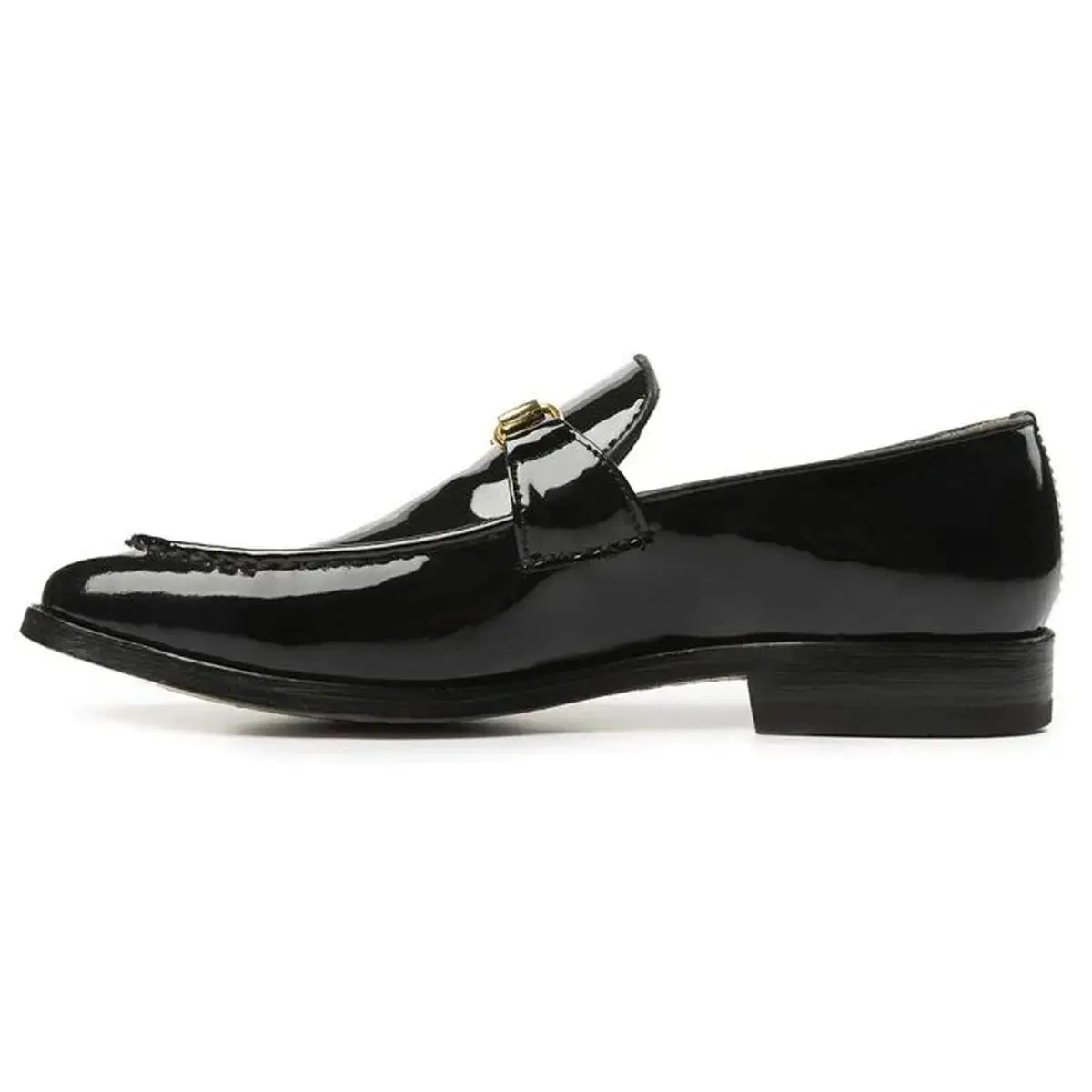 Wholesale Fashion Outdoor Loafers Genuine Leather Men Casual Shoes Dress Flat Patent Buckle Design Shoes