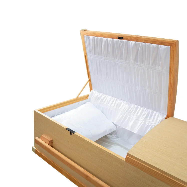 Wholesale Caskets And Coffins Funeral Casket Manufacturer Wooden Coffin For Adult Customized Service Vietnam Manufacturer