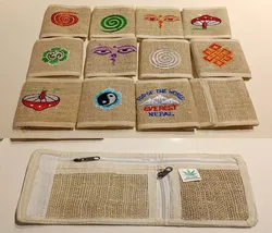 100% для увеличения объема, ручная работа,-тканая ткань из конопляного волокна для мужчин и женщин из конопли бумажник GC-BG-224