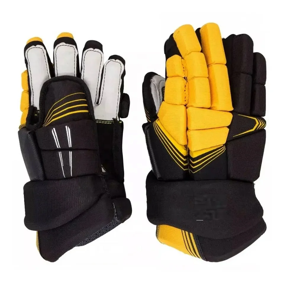 High Quality Customized Logo And Color Ice Hockey Lacrosse Gloves Hockey Accessories Full Finger Lacrosse Gloves