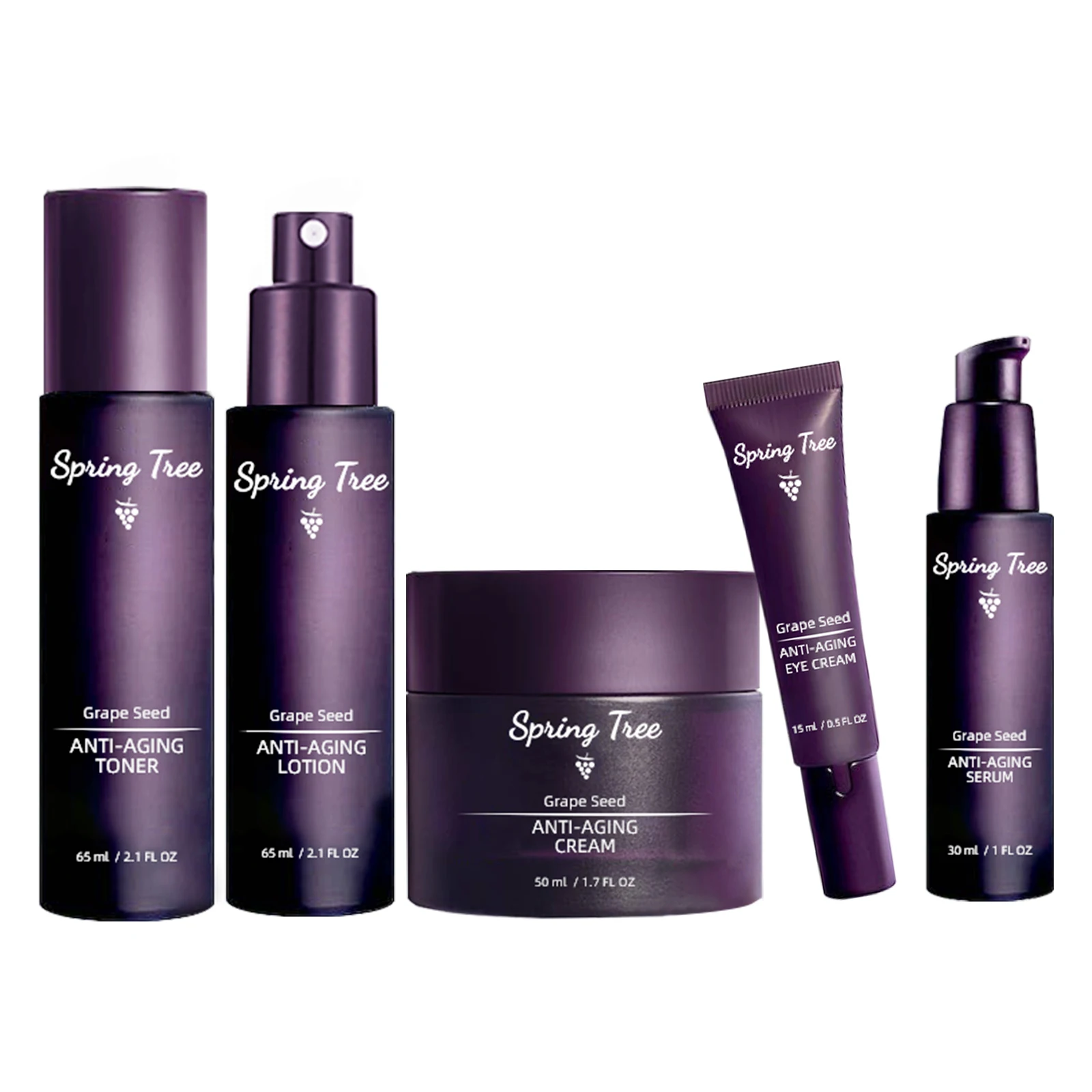 New  korean arrival grape seed repairing set private label vitamin c skin lightening skin care kit whitening skin care sets