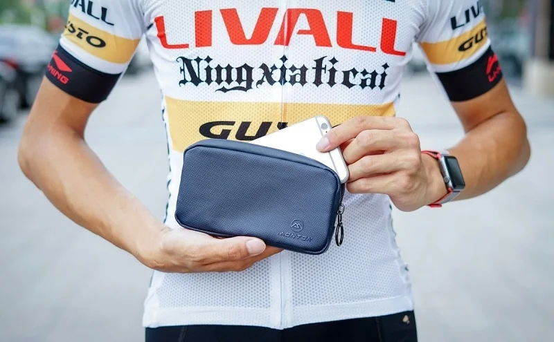 Monton OEM Custom Waterproof Cycling Jersey Pocket Bag Cycling Wallet Bike Bag for Mobile Phone Bag Cycling Essentials Case