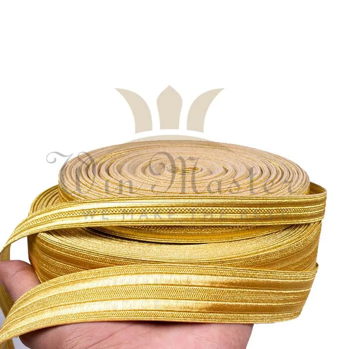 Gold Bullion Wire 38 mm Maritime Braid trim Lace for Uniform, Costume, Fancy Dresses