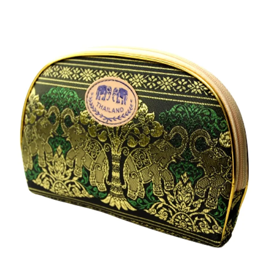 Hot Sale Females Clutches Wallet Women Wallet with Wristlet Long Zipper Cell Phone Silk Fashion Black Bag Thailand Supplie Red