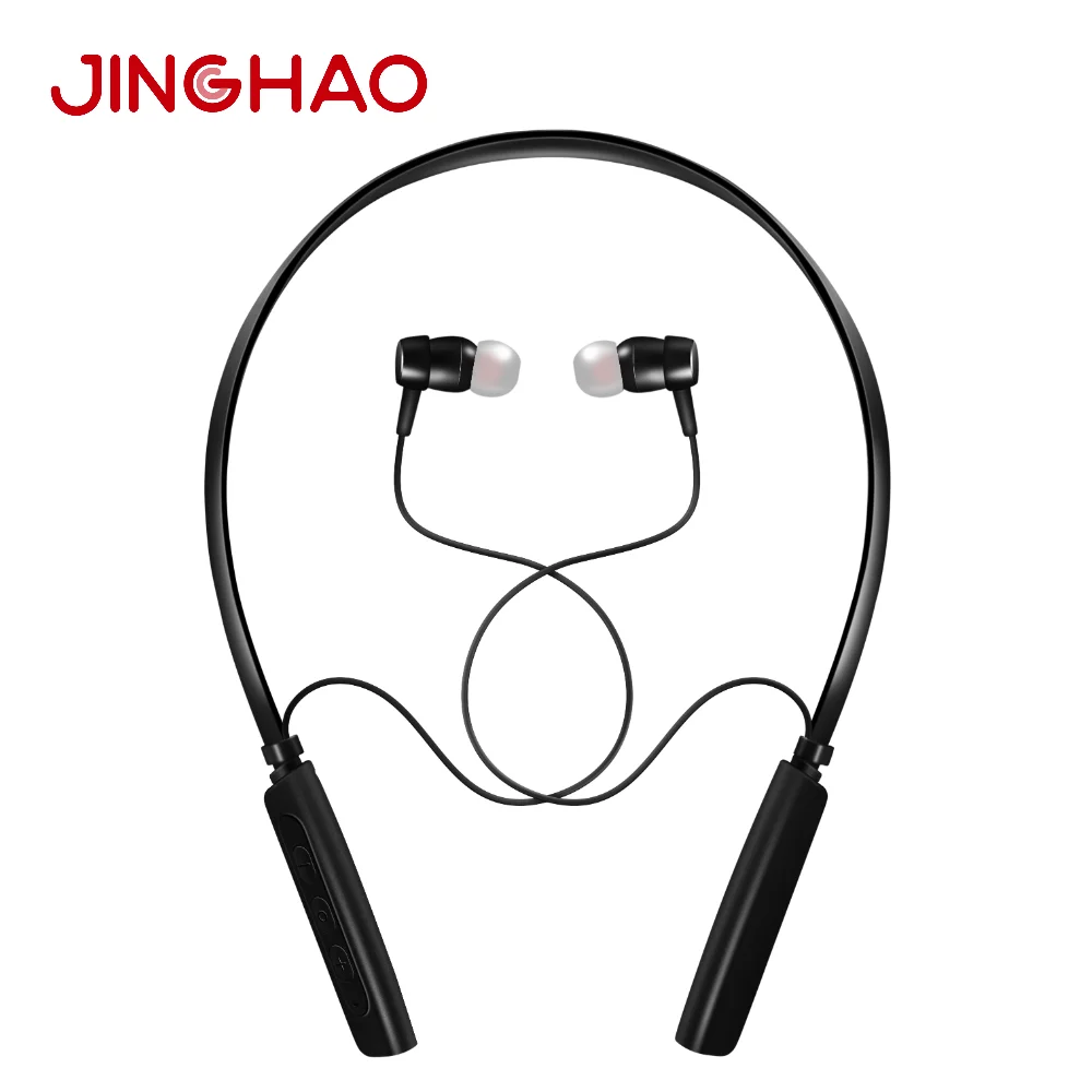 JINGHAO TW4 OTC Wireless Sports Neckband Hearing Amplifier Aid Digital Rechargeable Bt Headphones Hearing Aids