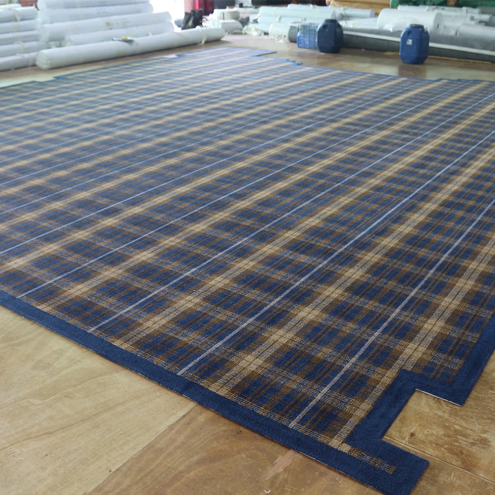 Carpet Scottish Tartan Hand Tufted Plaid Rug Cut Loop Pile Customise Home Decor Penthouse Flooring Carpet
