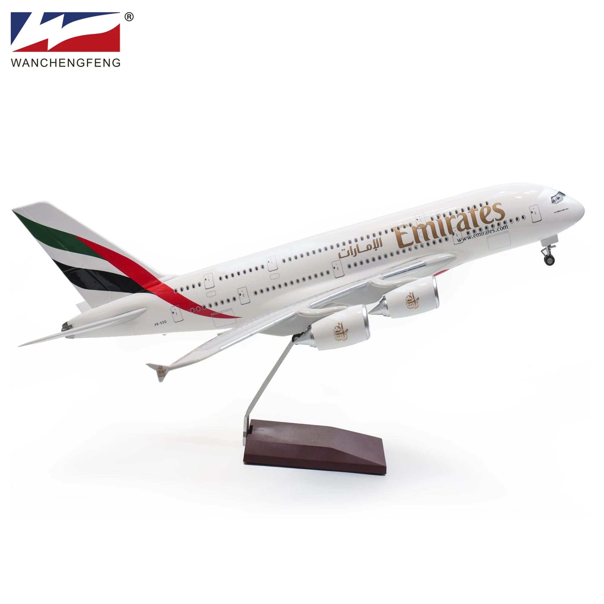 [LED Version] Emirates A380 1/150 45cm Resin Airplane Model Plane model Aircraft Model Airlines Product