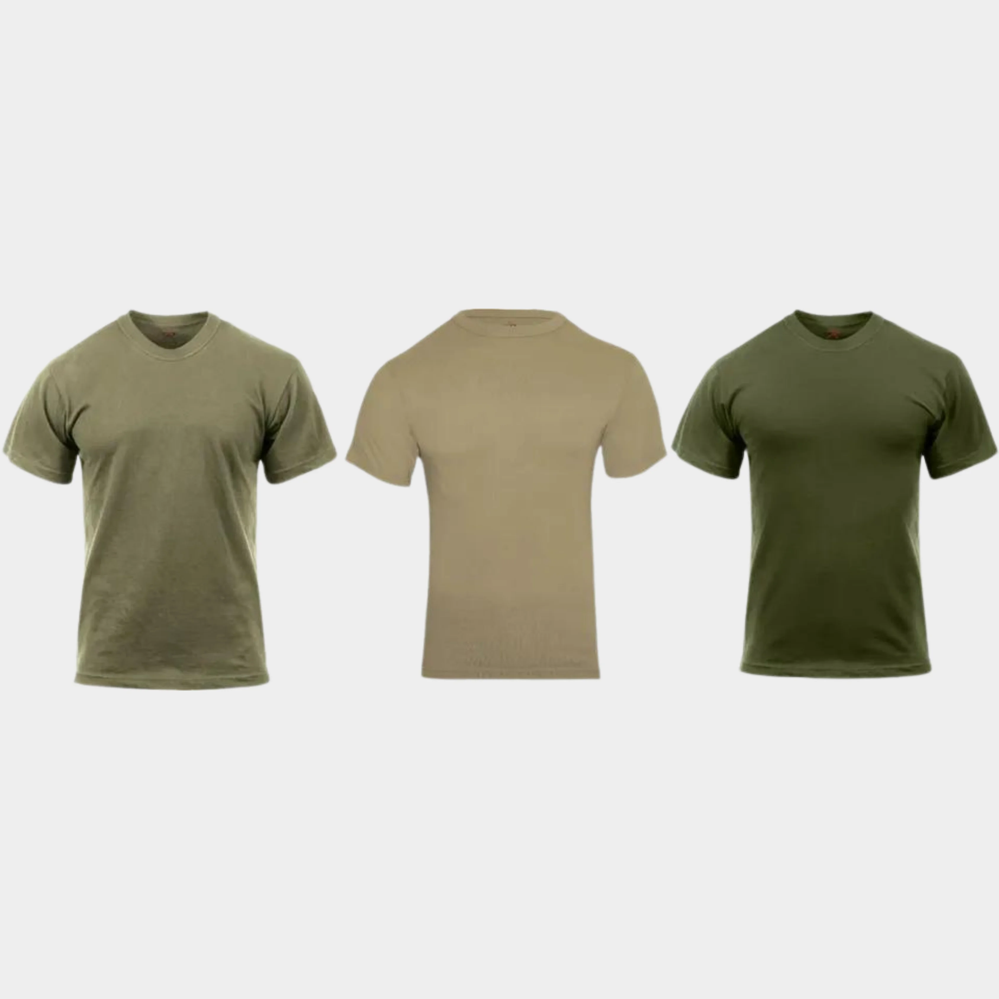 military short sleeve plain t-shirt