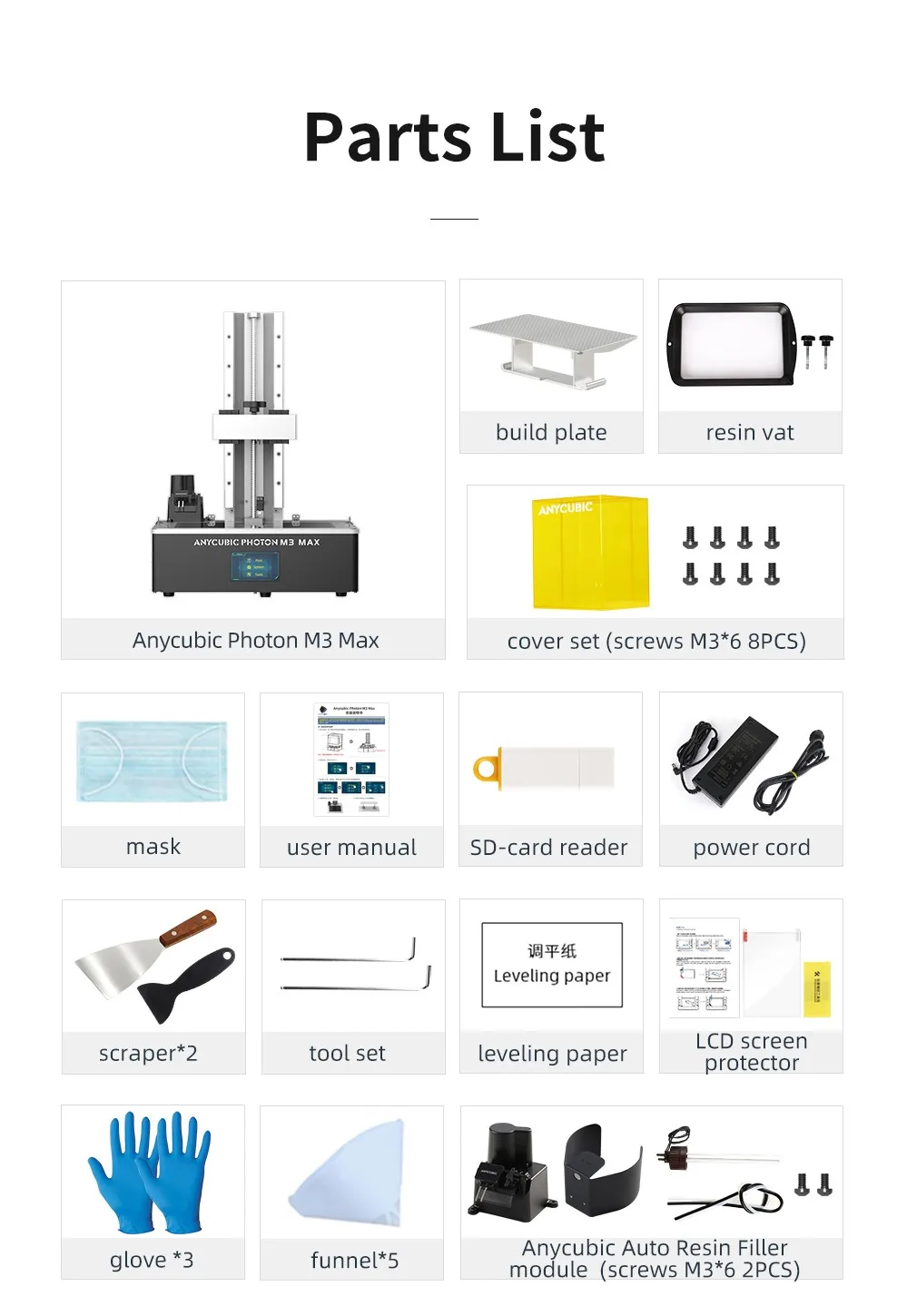 ANYCUBIC photon M3 max 7k resin printer 298*164*300mm 3d printing machine impresora 3d with LCD 3d printer
