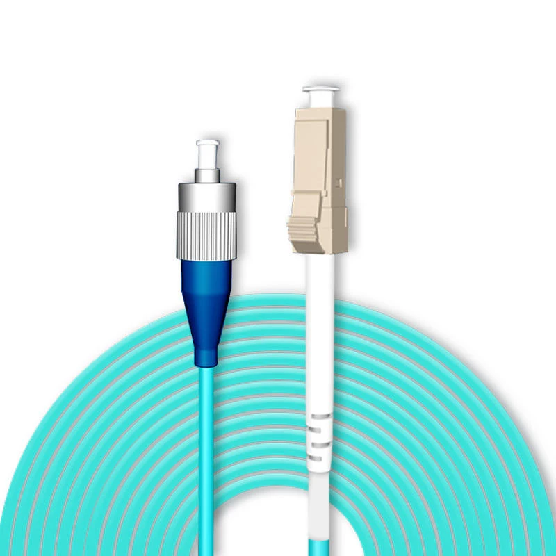 Multimode Simplex FC UPC To LC UPC PVC LSZH OM3 3.0mm Optical Fiber Jumper Price Fiber Optic LC Patch Cord
